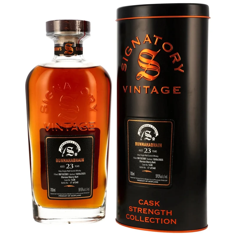 Bunnahabhain 2001/2025 SV #1438 Signatory Vintage Cask Strength Symington’s Choice 59,5% vol. 700ml