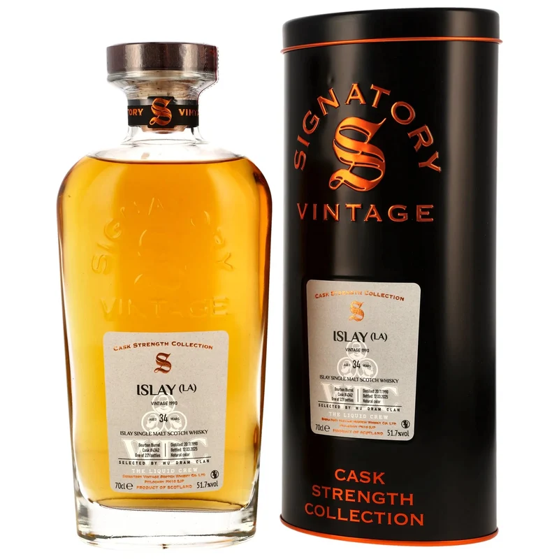Islay (LA) 1990/2025 - 34 y.o. - Sig CS Bourbon Barrel #4342 Wu Dram Clan 51,7% vol. 700ml