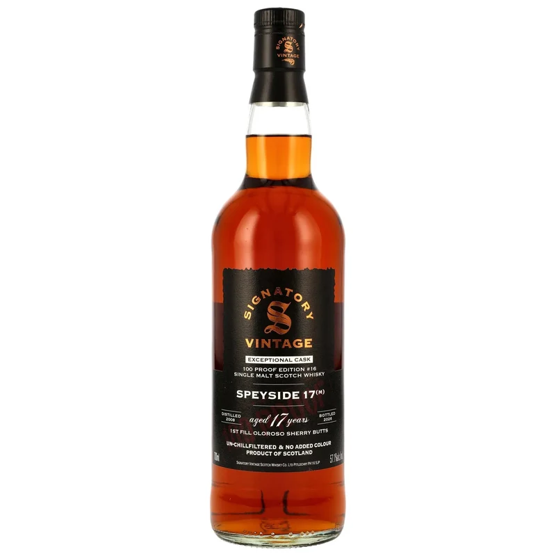 Speyside 17 (M) 2008/2026 – 17 Jahre – Signatory Vintage 57,1% vol. 700ml