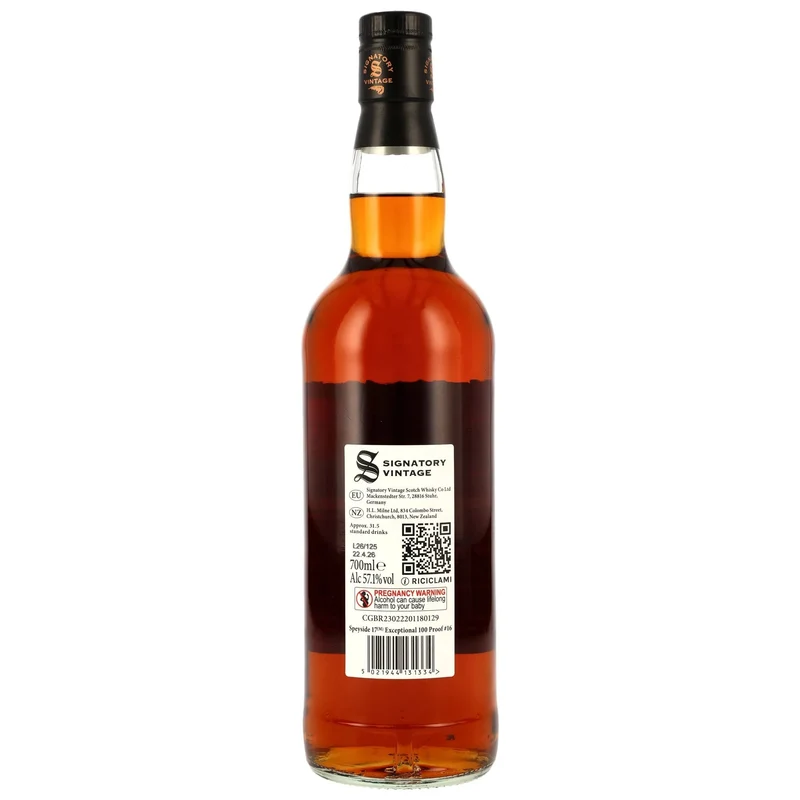 Speyside 17 (M) 2008/2026 – 17 Jahre – Signatory Vintage 57,1% vol. 700ml