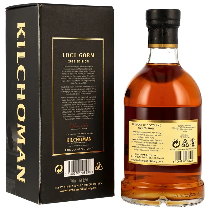 Kilchoman Loch Gorm 2026 Limited Edition 100 % Oloroso Sherry 46% vol. 700ml