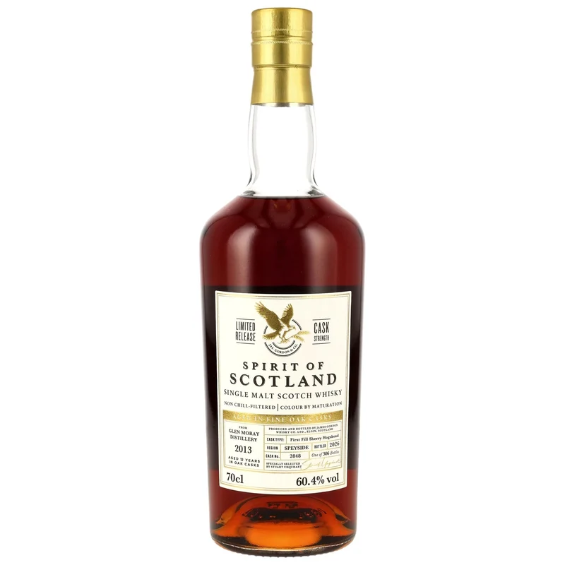 Glen Moray 2013/2026 1st Fill Sherry Hogshead #2848 G&M 60,4% vol. 700ml