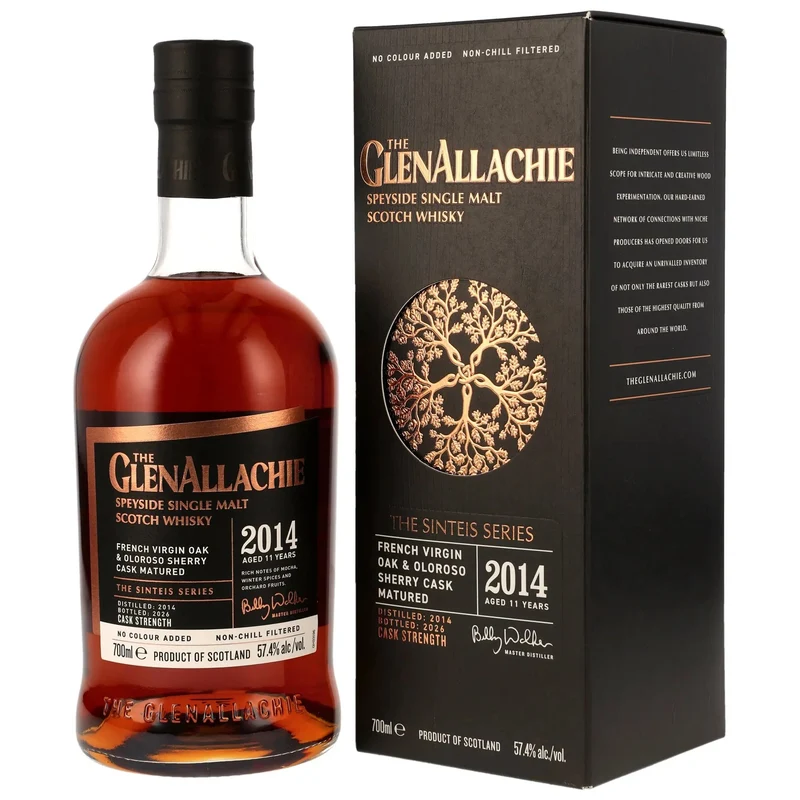 GlenAllachie 2014 Sinteis Series Part III - French Virgin Oak & Oloroso Casks 57,4% vol. 700ml