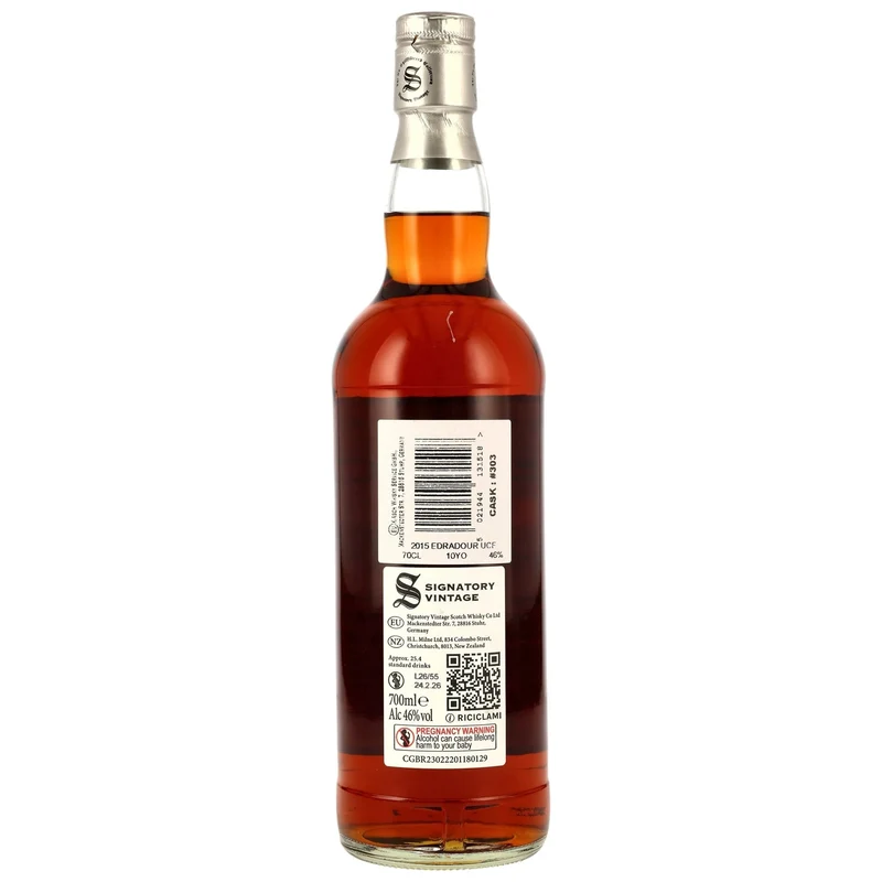 Edradour 2015/2026 - 10 y.o. - 1st Fill Oloroso Sherry Butt #303 - Sig un-chill 46% vol. 700ml