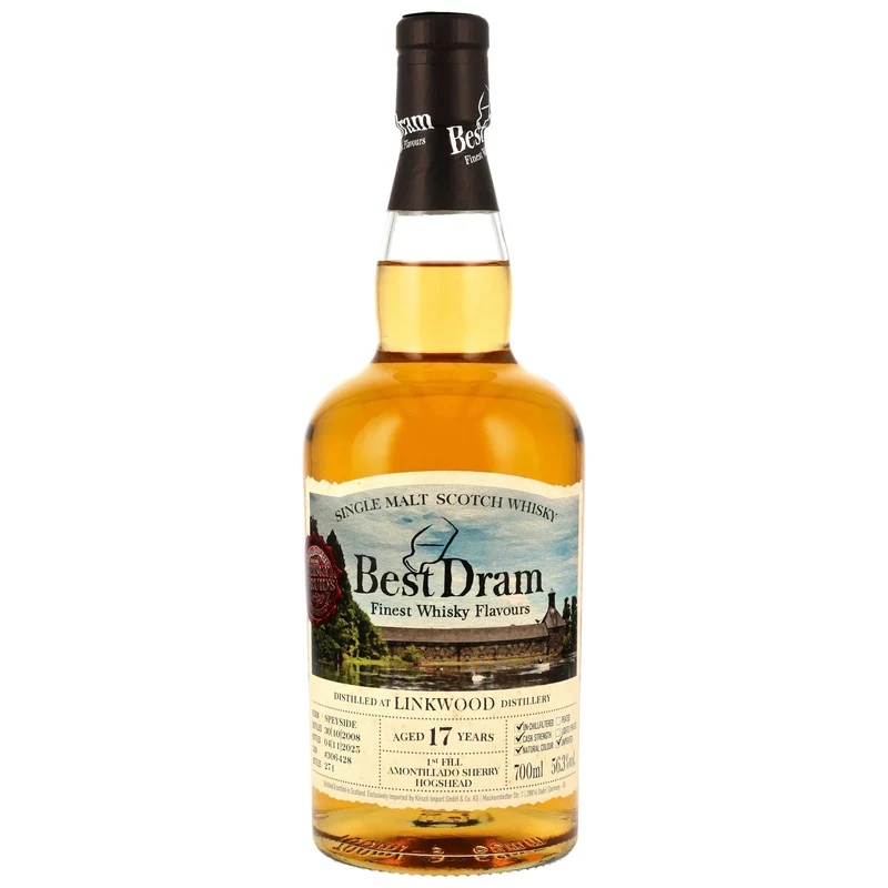 Linkwood 2008/2025 1st Fill Amontillado Sherry Hogshead #306428 (Best Dram) 56,3% vol. 700ml