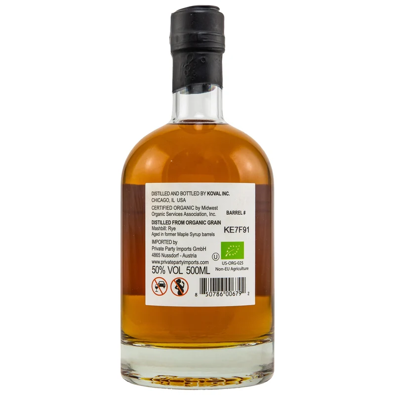 Koval | Single Barrel Rye Whiskey | Maple Syrup Finish | 0,5l | 50%