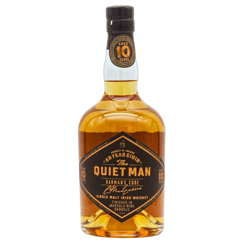 The Quiet Man | Barman's Code | Marsala Finish | 10 Jahre | Single Malt Irish Whiskey | 43%