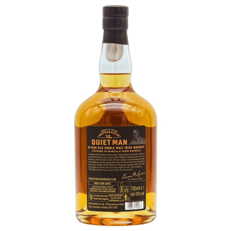 The Quiet Man | Barman's Code | Marsala Finish | 10 Jahre | Single Malt Irish Whiskey | 43%