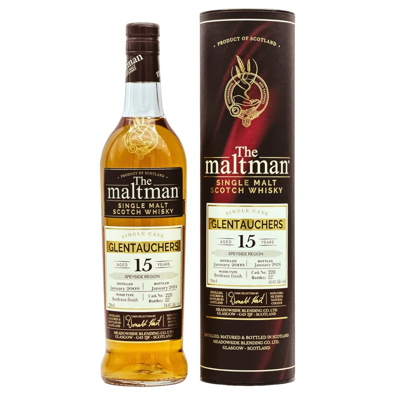 Glentauchers | The Maltman | 15 Jahre | 2009/2024 | Bordeaux Wine #2211 | 54,6%