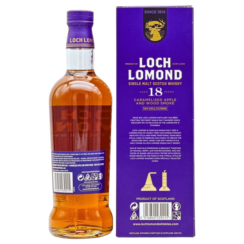 Loch Lomond | 18 Jahre | Caramelised Apple and Wood Smoke | 46%