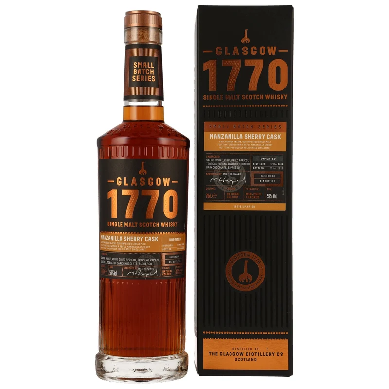 1770 Glasgow | 5 Jahre | 2018/2023 | Manzanilla Cask #8/218 | 59%