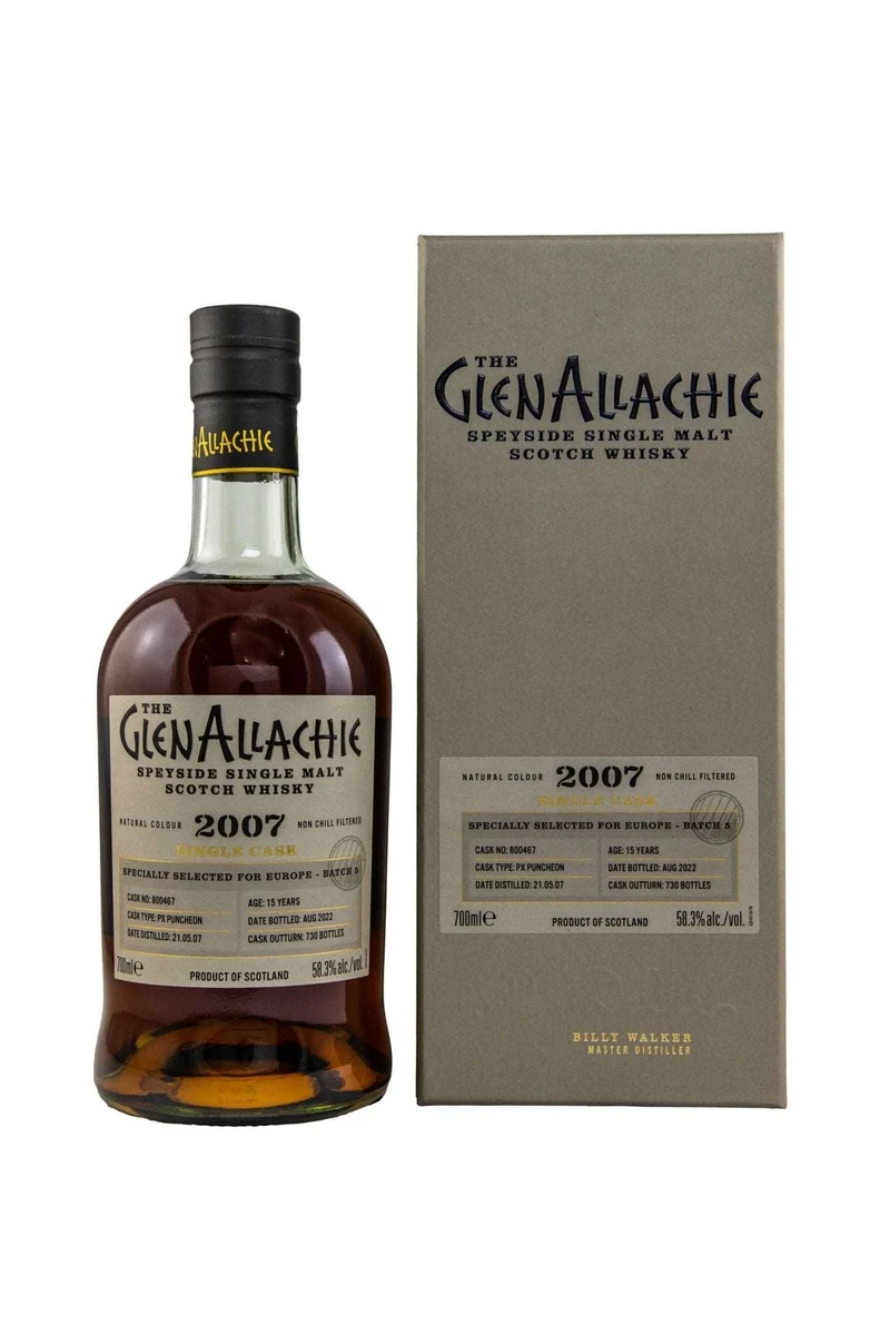 GlenAllachie 2007 Single Cask for Europe Batch 5 PX Puncheon #800467 58,3% vol. 700ml