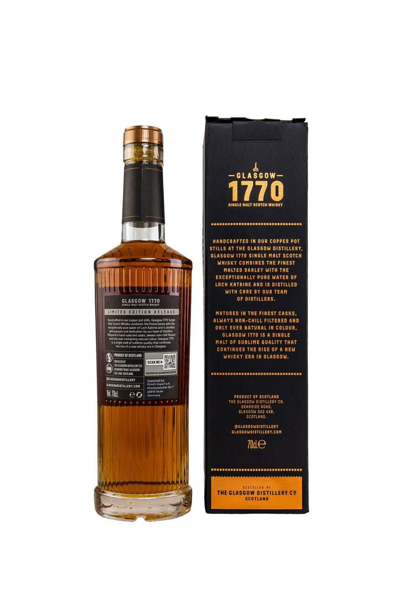 1770 Glasgow Distillery 2018/2022 Single Cask #18/960 Moscatel Peated 60,5% vol. 700ml