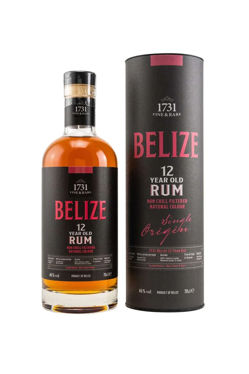 1731 Fine & Rare Belize (Travellers Liquors) 12 years old Rum 46% vol. 700ml