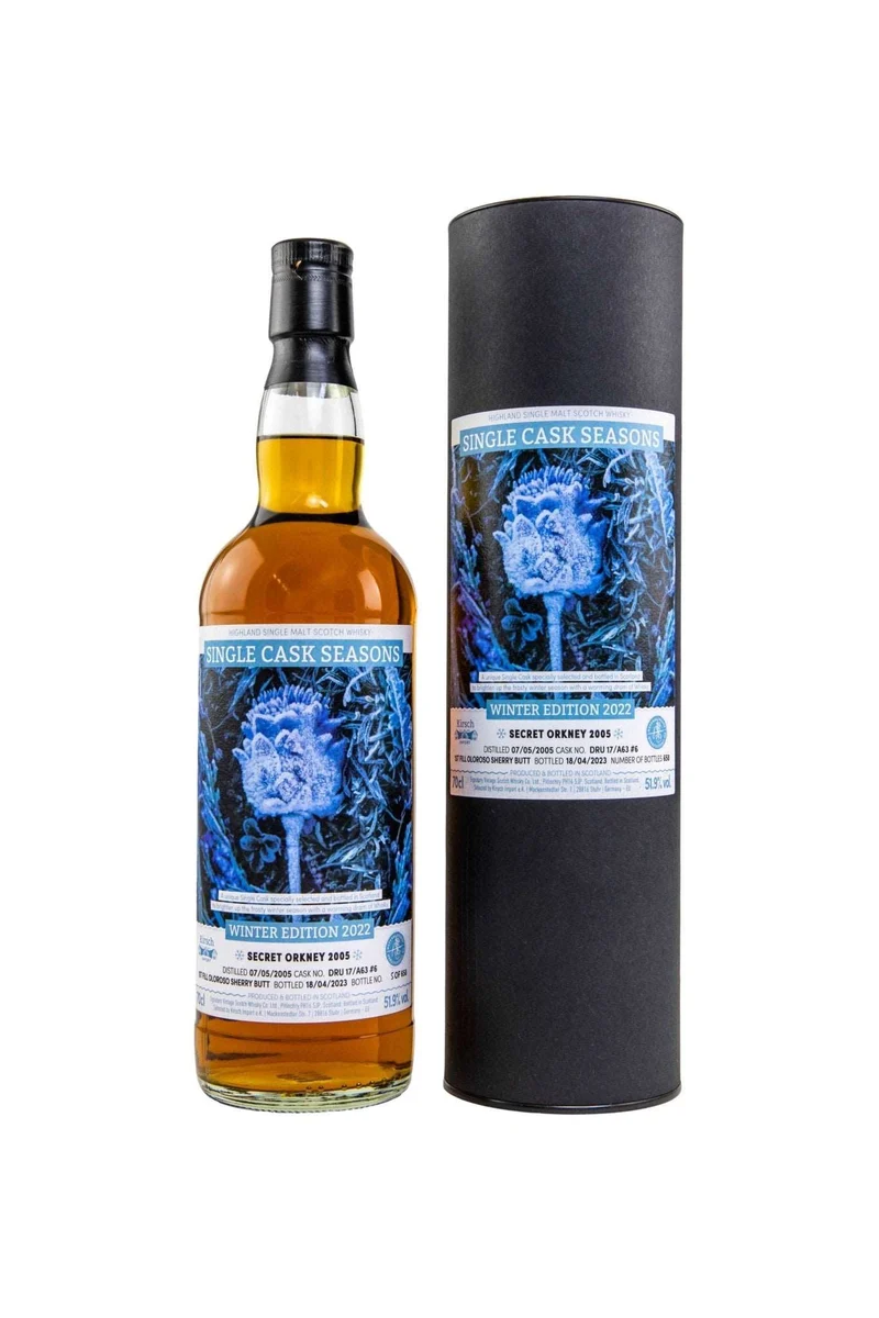 Secret Orkney 2005 SV Single Cask Seasons Winter 2022 1st Fill Oloroso Sherry Butt #DRU 17/A63 51,9% vol. 700ml