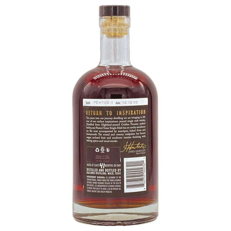 Balcones | Peated | Limited Edition 2022 | Single Malt Whisky | 59,5%