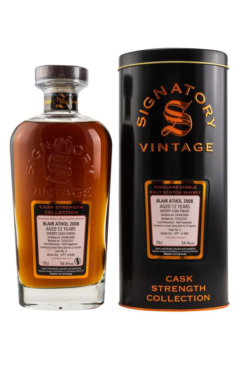 Blair Athol 2008/2021 Signatory Cask Strength Sherry Cask Finish #5 54,4% vol. 700ml