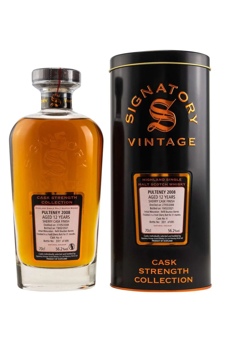 Pulteney 2008/2021 Signatory Cask Strength Fresh Sherry Butt #4 56,2% vol. 700ml