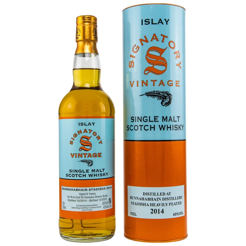 Bunnahabhain Staoisha | 8 Jahre | 2014/2022 | Sherry Butt | Signatory Vintage | 43%