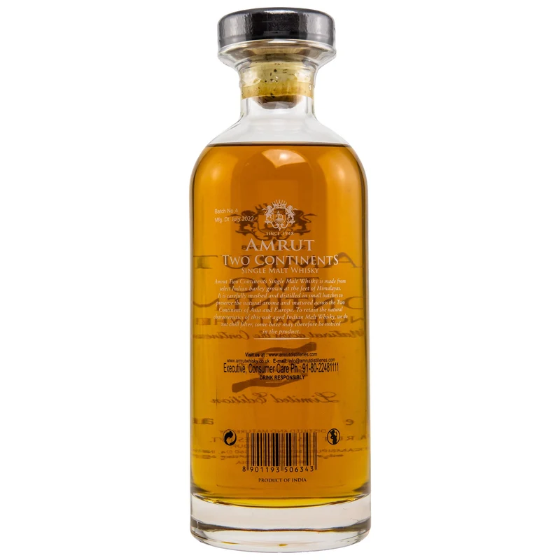 Amrut | Two Continents | 4th Edition | Indian Whisky | 46%