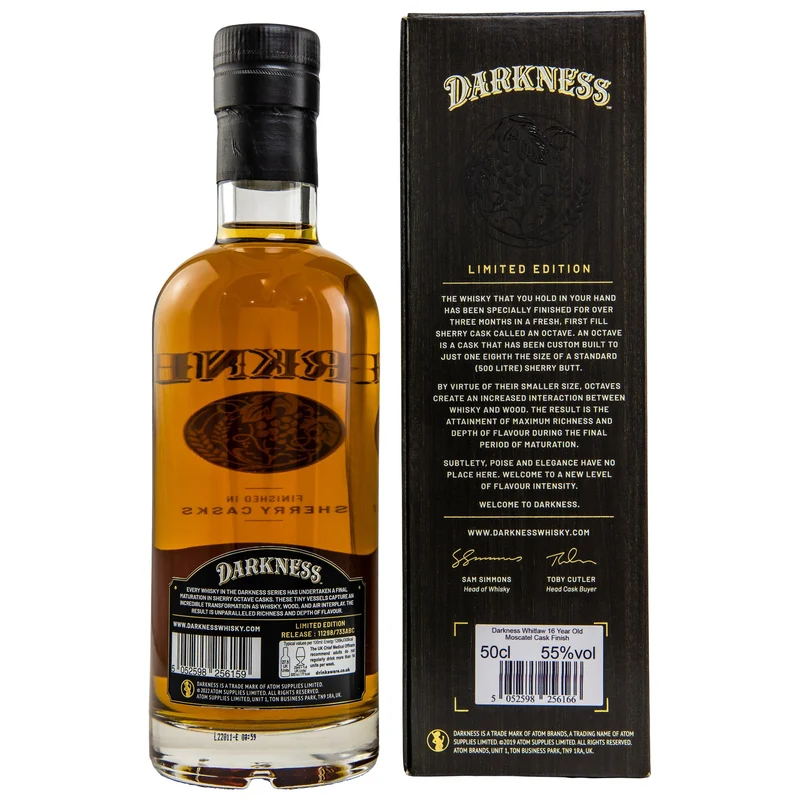 Whitlaw | Darkness | Moscatel Cask Finish | 16 Jahre | 0,5l | 55%