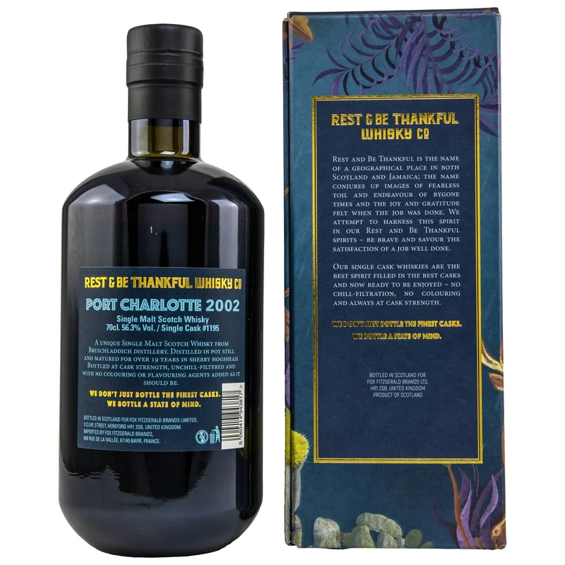 Port Charlotte | 19 Jahre | 2002/2022 | Single Cask #1195 | Rest & Be Thankful | 56,3%