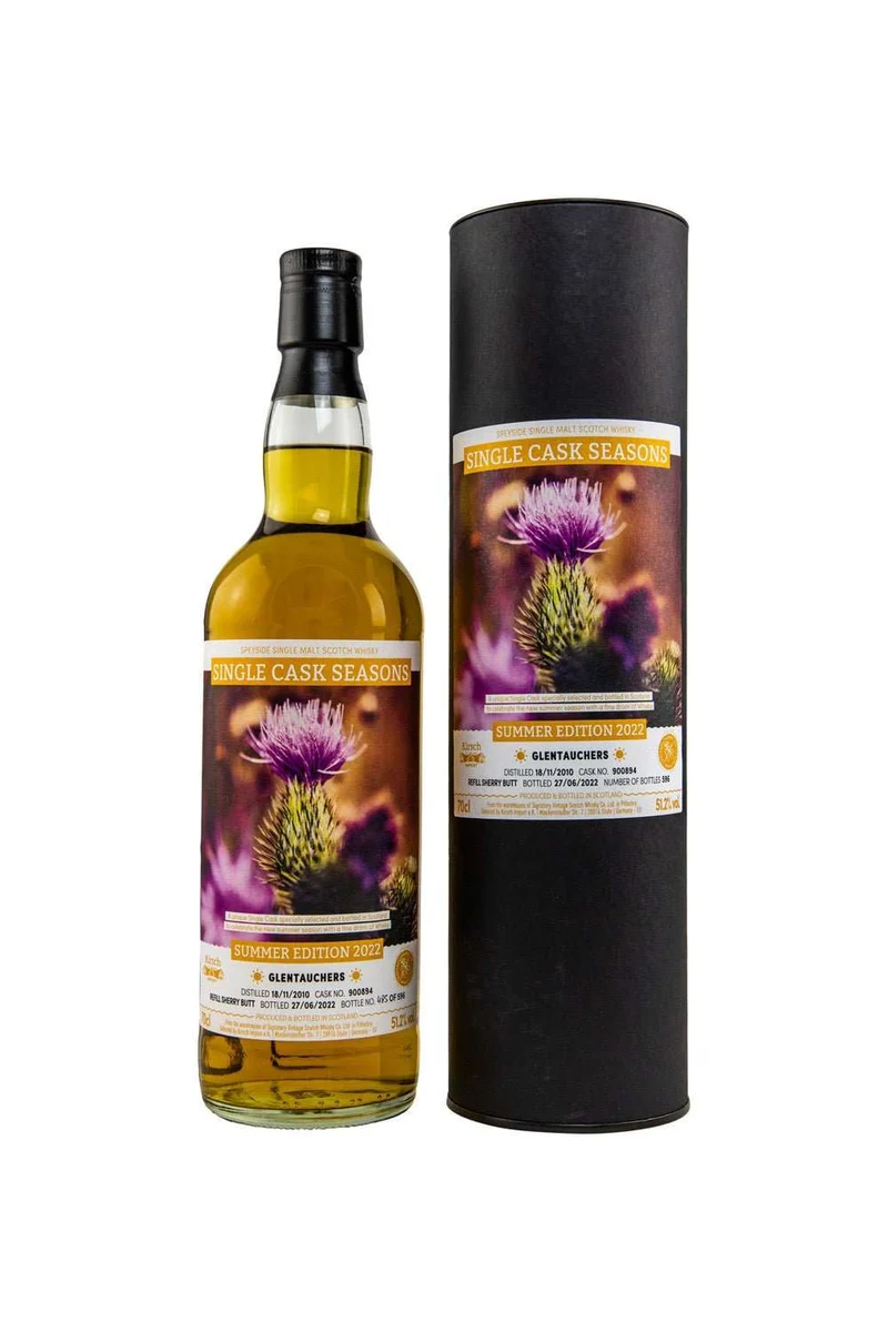 Glentauchers 2010/2022 SV Single Cask Seasons Summer 2022 Refill Sherry Butt 51,2% 700ml