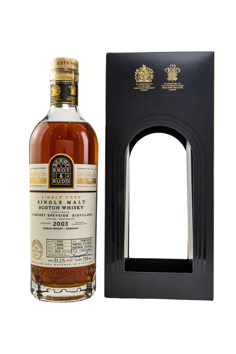 Secret Speyside 2003 BR Berry Brothers Sherry Puncheon for Kirsch #5581 51,1% vol. 700ml