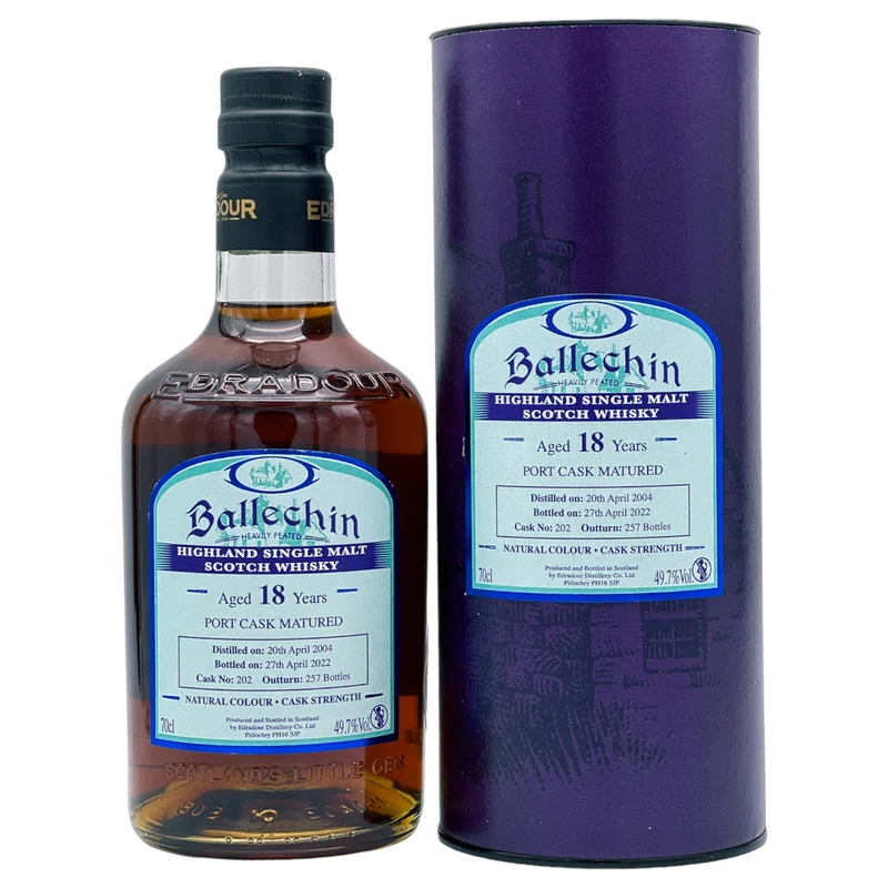Ballechin | Port Cask #202 | 18 Jahre | 2004/2022 | 49,7%