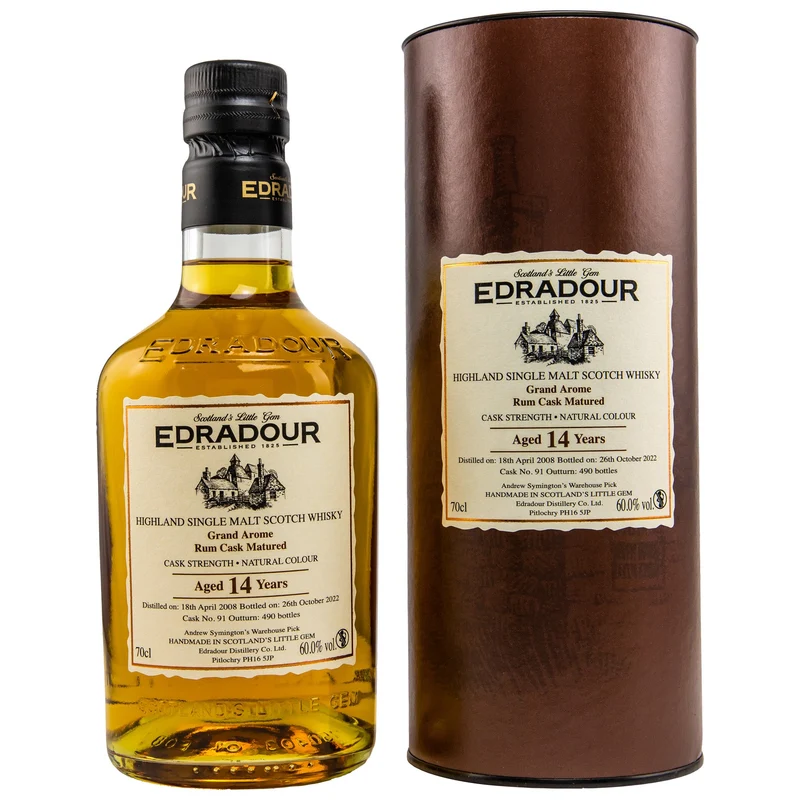 Edradour | Grand Arome Rum Cask #91 | 14 Jahre | 2008/2022 | 60%