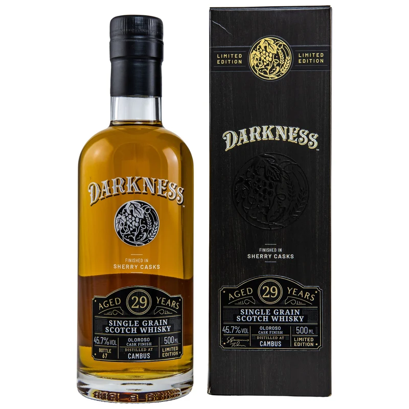 Cambus | 29 Jahre | Darkness | Oloroso Cask Finish | Single Grain Scotch Whisky | 0,5l | 45,7%