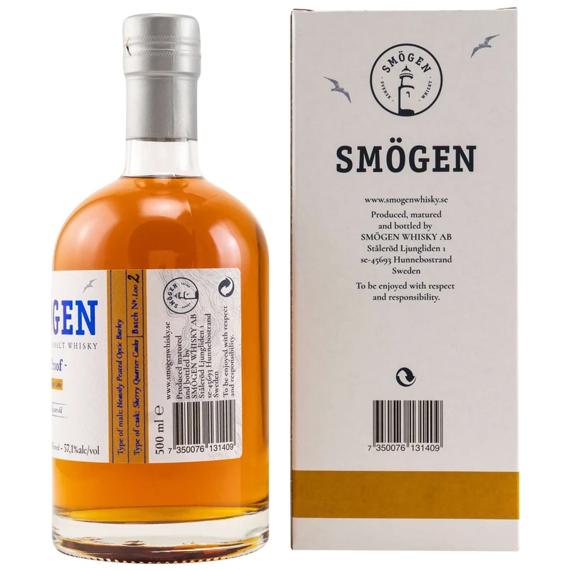 Smögen | 6 Jahre | 100 Proof | Batch 2 | Swedish Whisky | 0,5l | 57,1%
