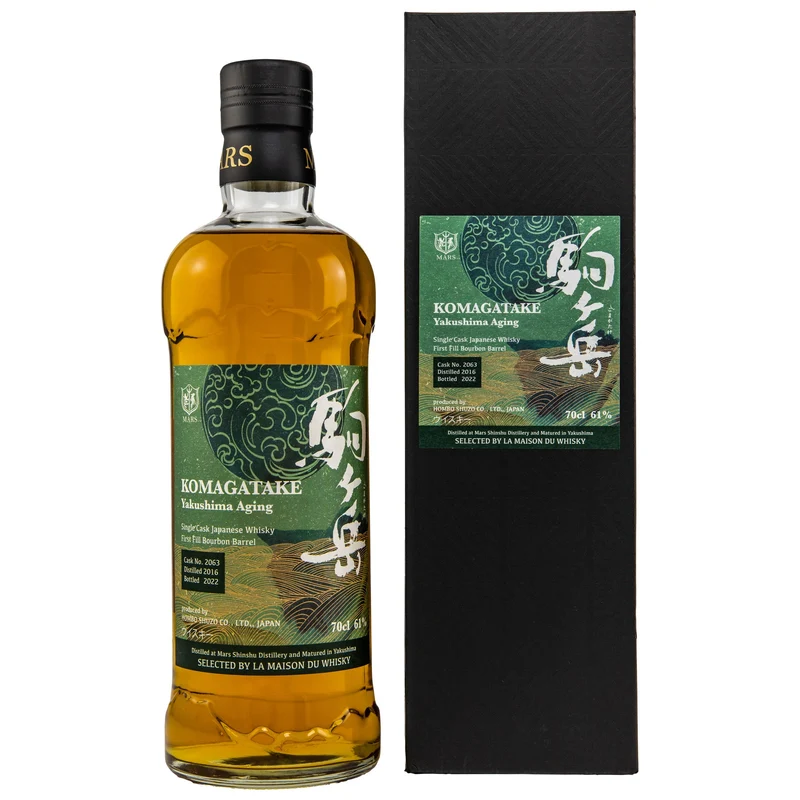 Mars | 5 Jahre | 2016/2022 | Komagatake | Bourbon Barrel #2063 | Yakushima Aging | Japanese Whisky | 61%