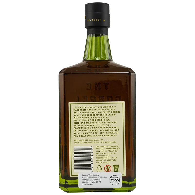 The Gospel | Straight Rye Australian Whiskey | 45%