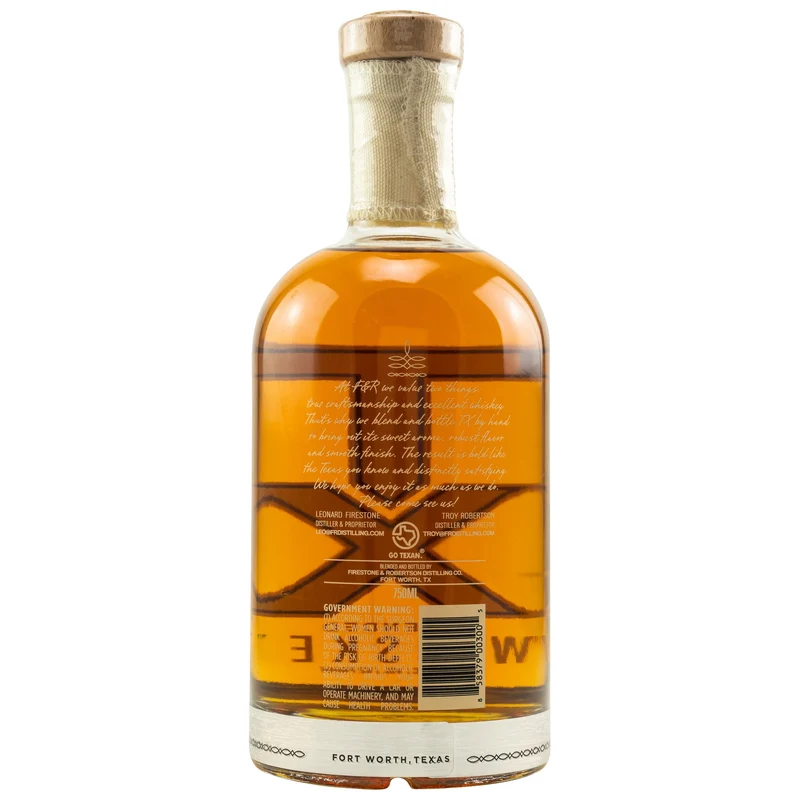 TX Whiskey | Firestone & Robertson Distilling Co. | Texas Blended Whiskey | 0,75l | 41%