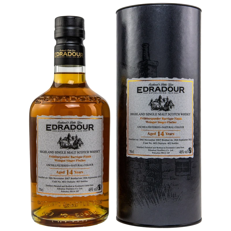 Edradour | 14 Jahre | 2007/2022 | Frühburgunder #602 | Weingut Singer-Fischer | 46%