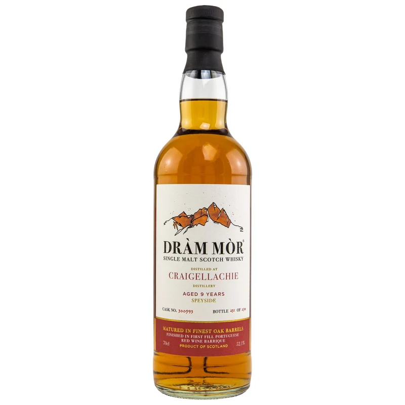 Craigellachie | 9 Jahre | Dram Mor | Red Wine Cask #300593 | 52,1%