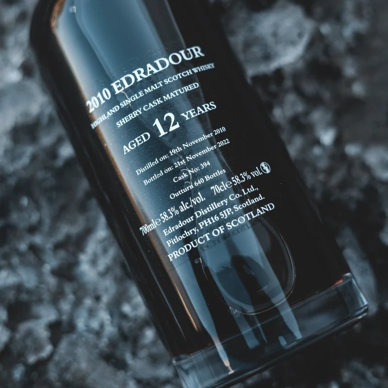 Edradour | 12 Jahre | 2010/2022 | Natural Cask Strength | Cask #394 | Ibisco Sherry | 58,3%