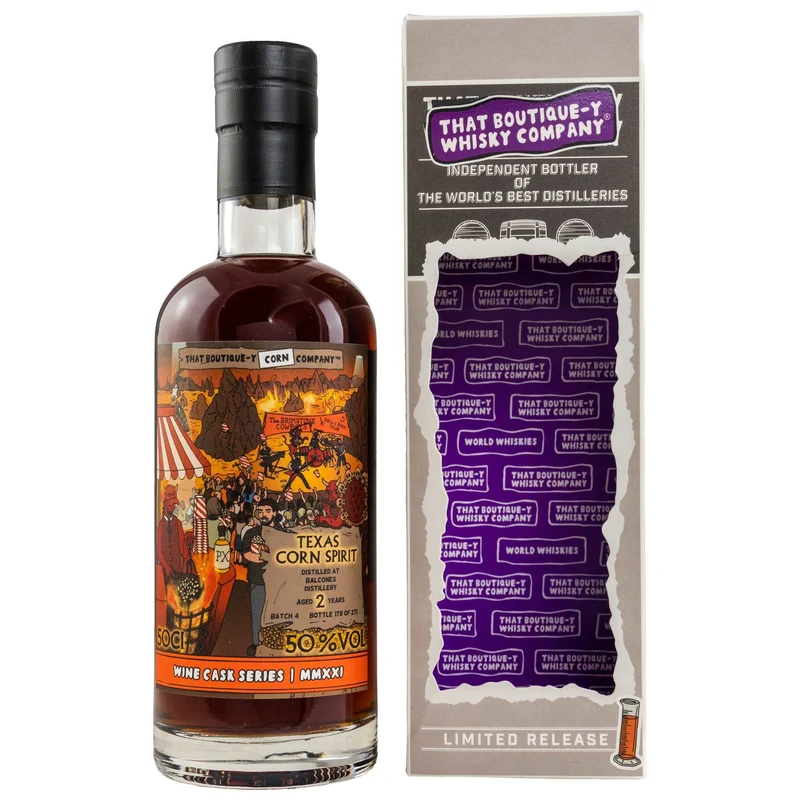 Balcones | 2 Jahre | Batch 4 | Wine Cask Series | TBWC | Texas Corn Spirit | 0,5l | 50%