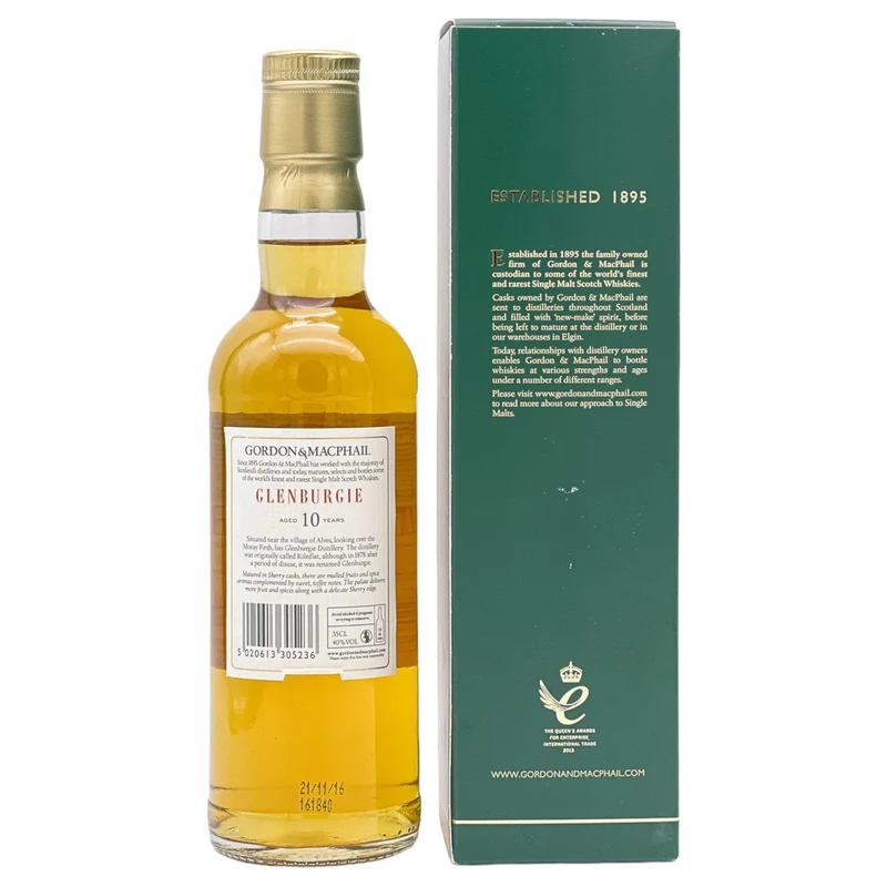 Glenburgie | 10 Jahre | Gordon & MacPhail | 0,35l | 40%
