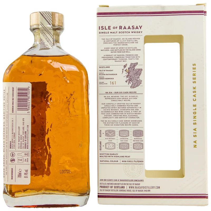 Isle of Raasay | 2018/2022 | Single Cask #18/665 | Peated Red Wine | 61,4%