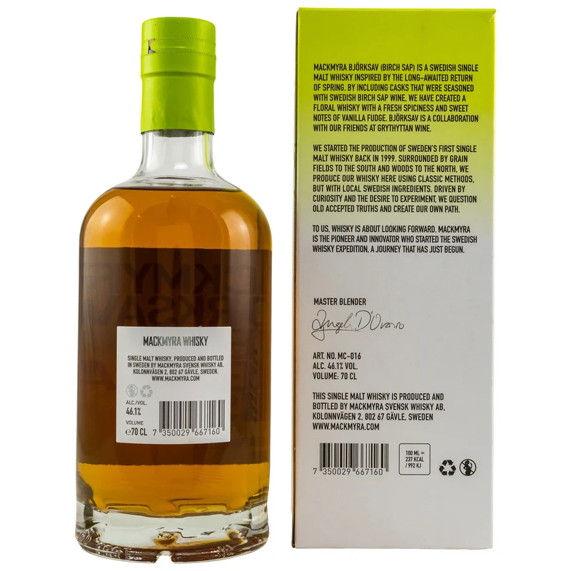 Mackmyra | Björksav | Swedish Whisky | 46,1%
