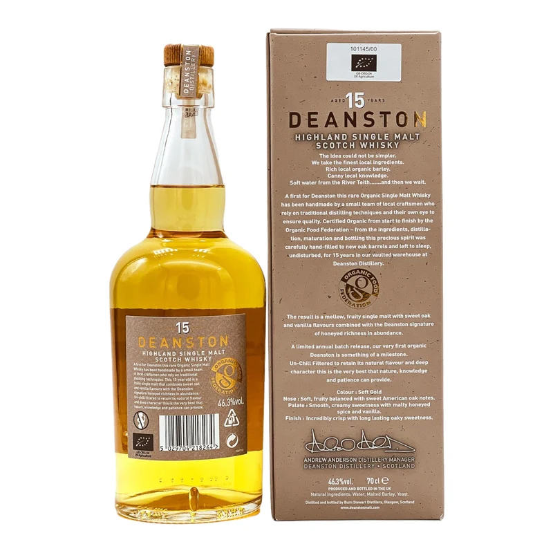 Deanston | 15 Jahre | Organic | 46,3%
