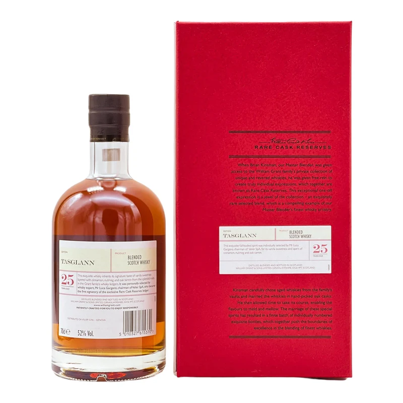 William Grant & Sons | 25 Jahre | Rare Cask Reserves | Tasglann Edition | Blended Scotch Whisky | 52%