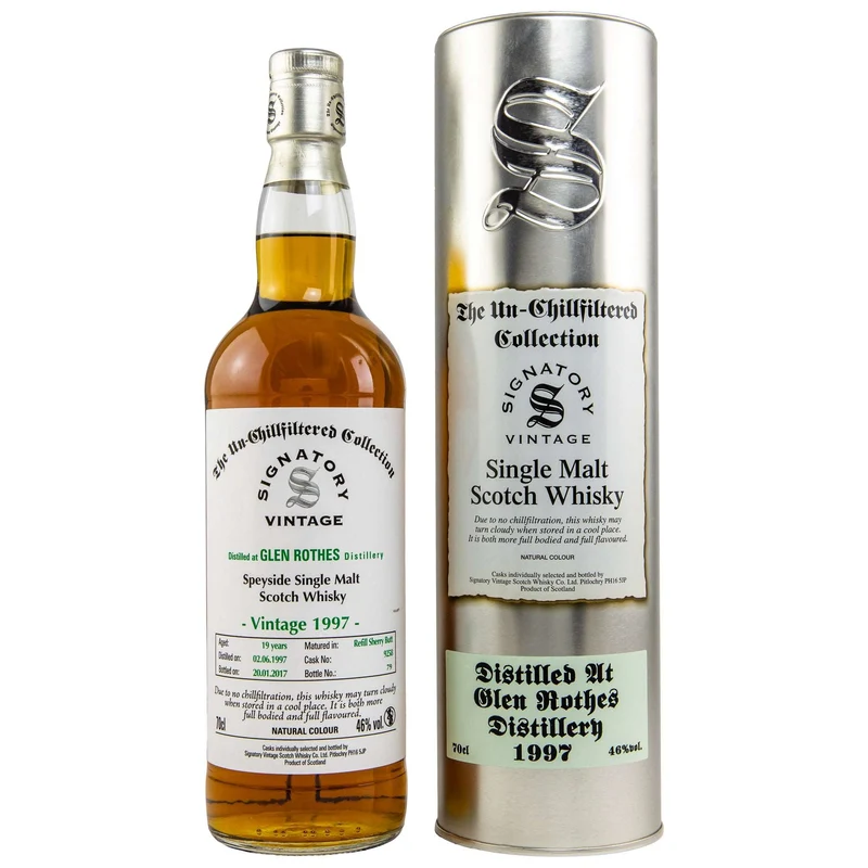 Glenrothes | 19 Jahre | 1997/2017 | Signatory Vintage | Sherry #9258 | 46%