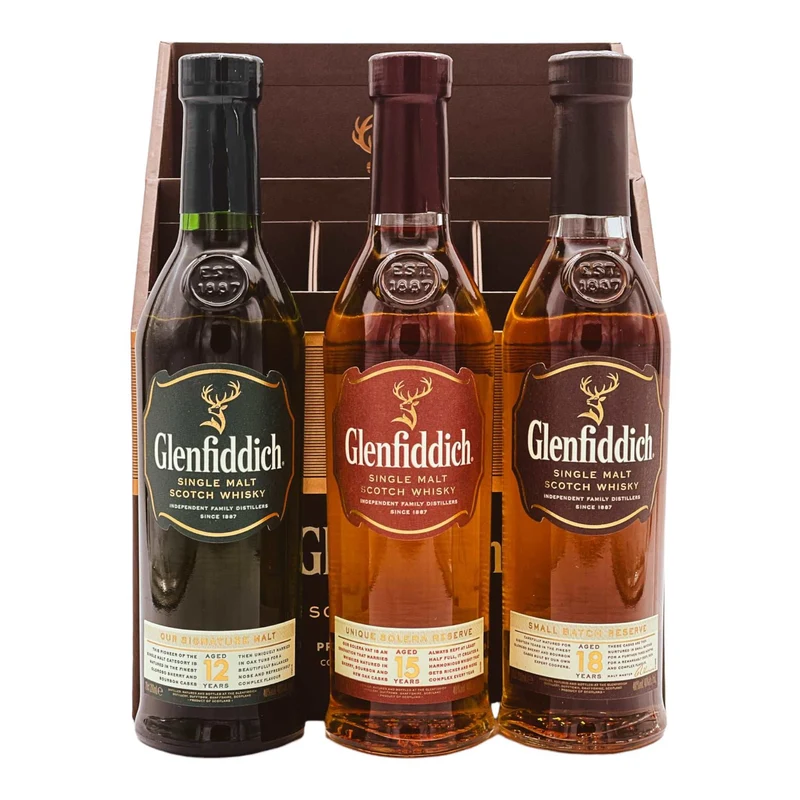 Glenfiddich | Collection Mix Pack | 12, 15 & 18 Jahre | 3 x 0,2l | 40%