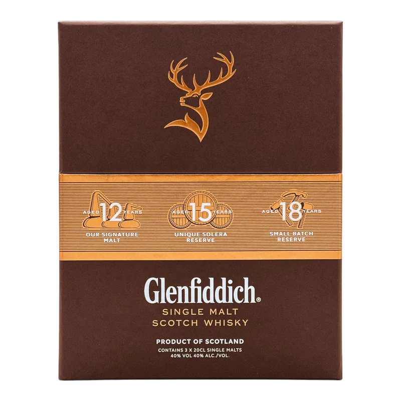 Glenfiddich | Collection Mix Pack | 12, 15 & 18 Jahre | 3 x 0,2l | 40%