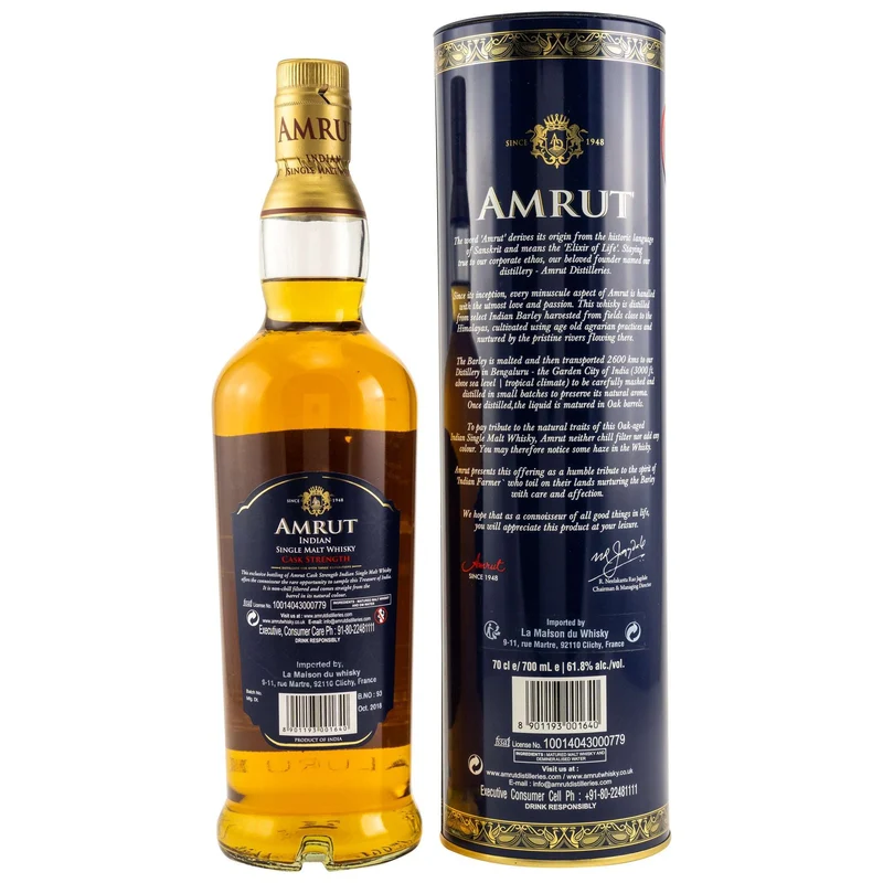 Amrut | Cask Strength | Indian Whisky | 61,8%