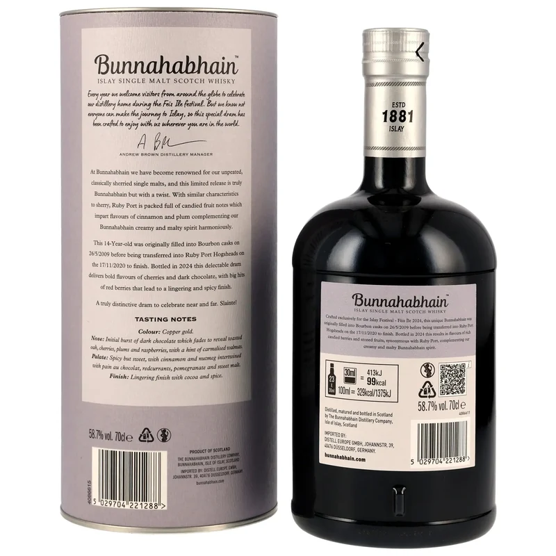 Bunnahabhain 14 Jahre 2009/2024 Feis Ile 2024