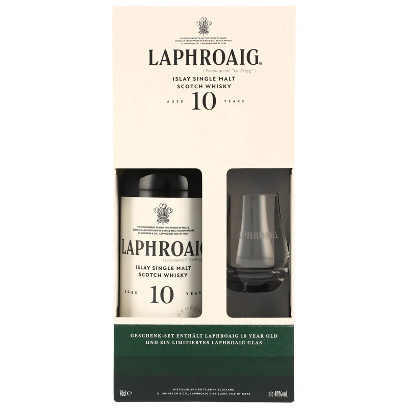 Laphroaig 10 Jahre mit Glas